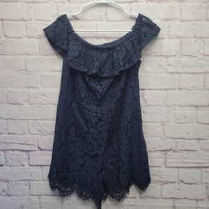 NEW Taylor & Sage Off Shoulder Lace Romper Womens XL Doll Coquette Fairy Playful
